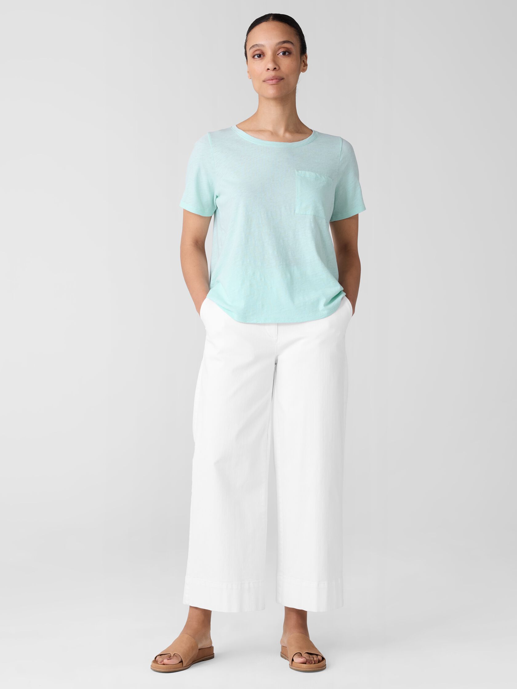 Organic Cotton Slubby Jersey Pocket Tee