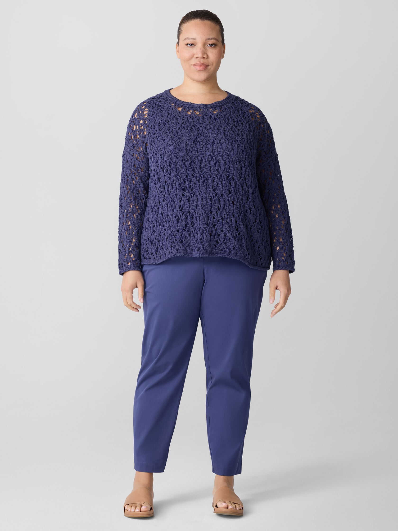 Peruvian Organic Cotton Cord Crew Neck Top