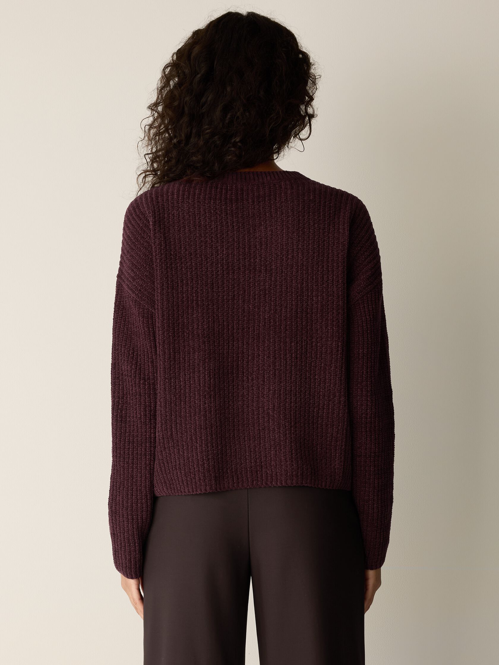 Organic Cotton Chenille Crew Neck Top