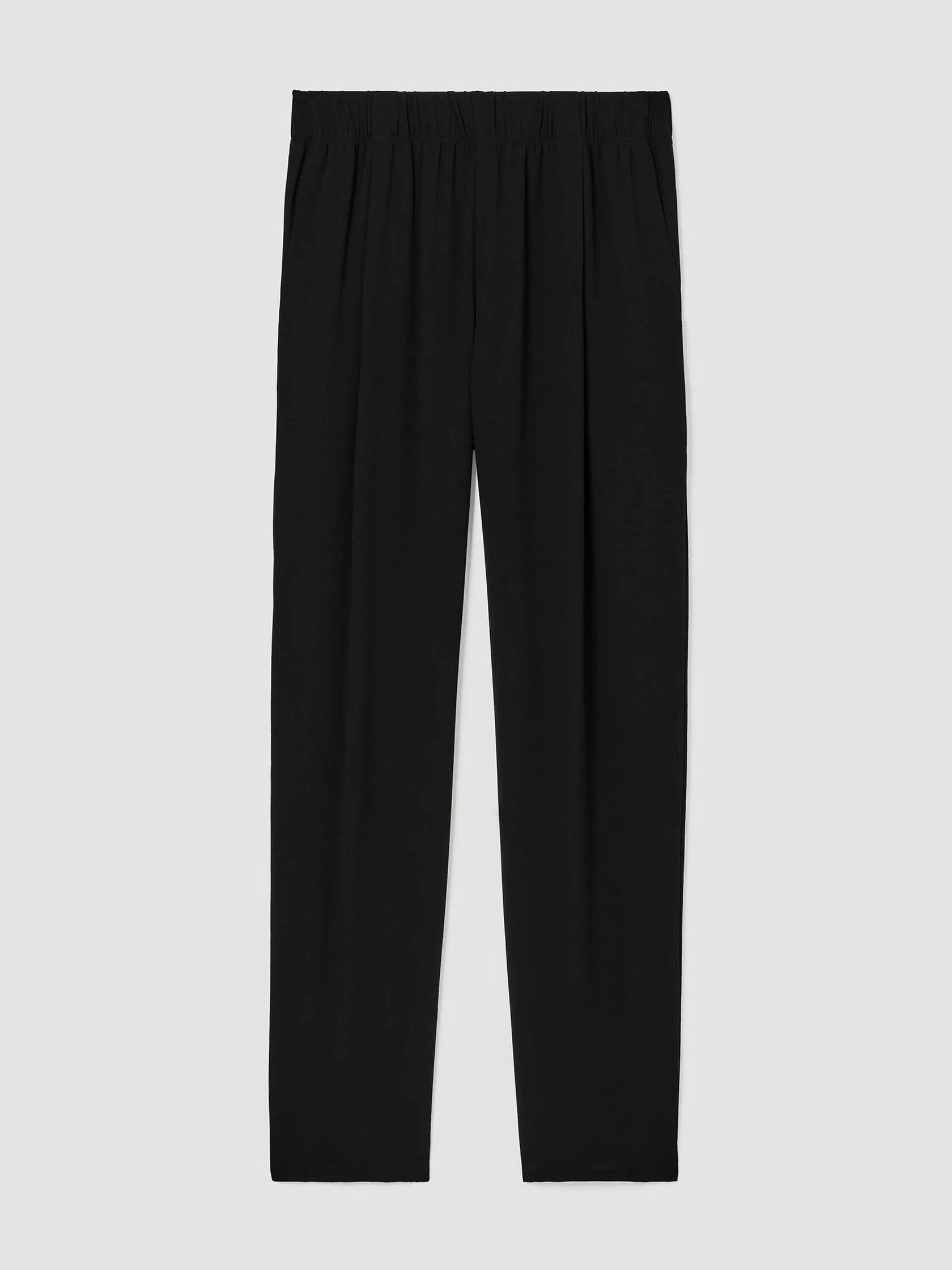 Silk Georgette Crepe Pleated Tapered Pant