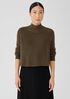 Merino Cropped Turtleneck Top in Regenerative Wool