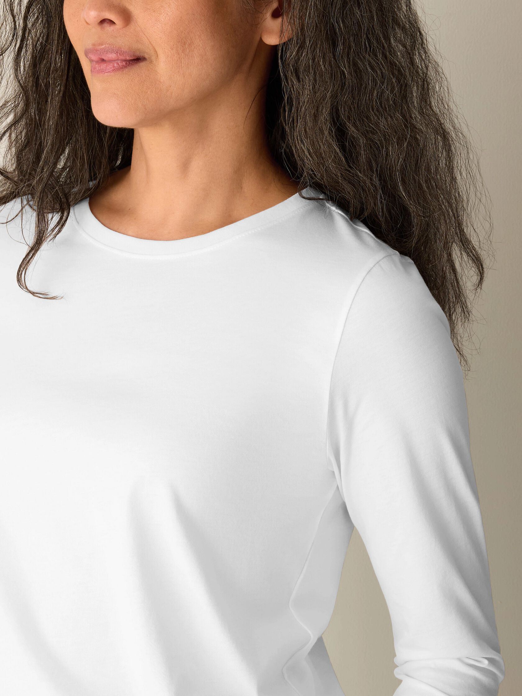 Organic Pima Cotton Jersey 3/4-Sleeve Tee