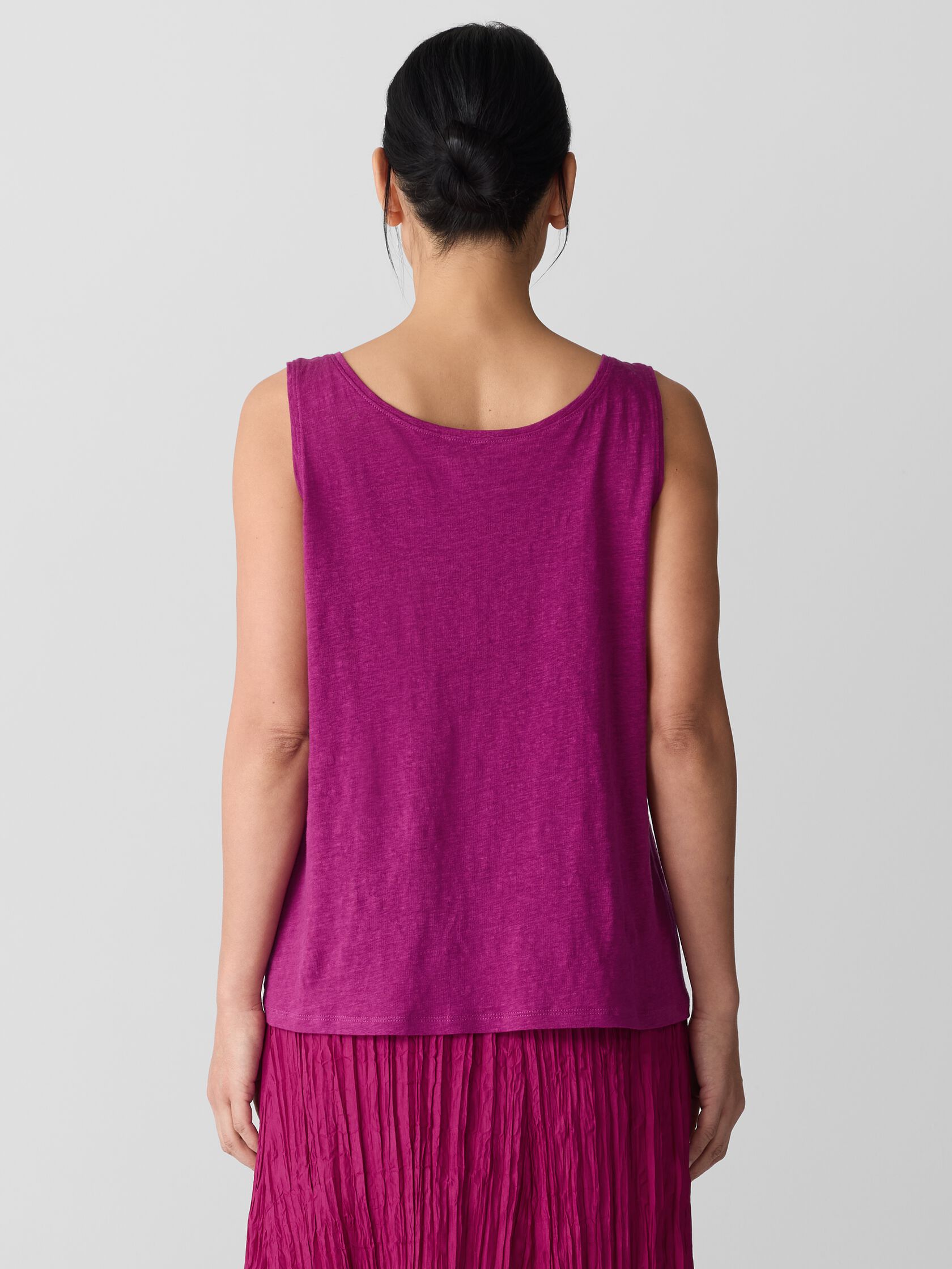 Organic Linen Jersey Scoop Neck Tank