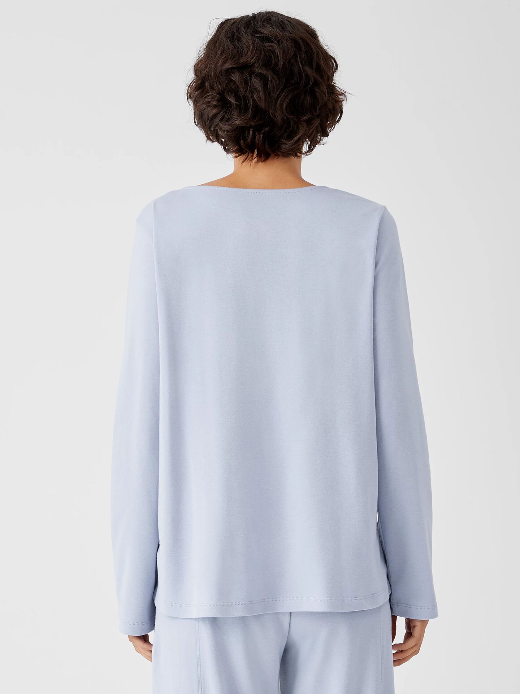 Cozy Organic Cotton Interlock Jewel Neck Top