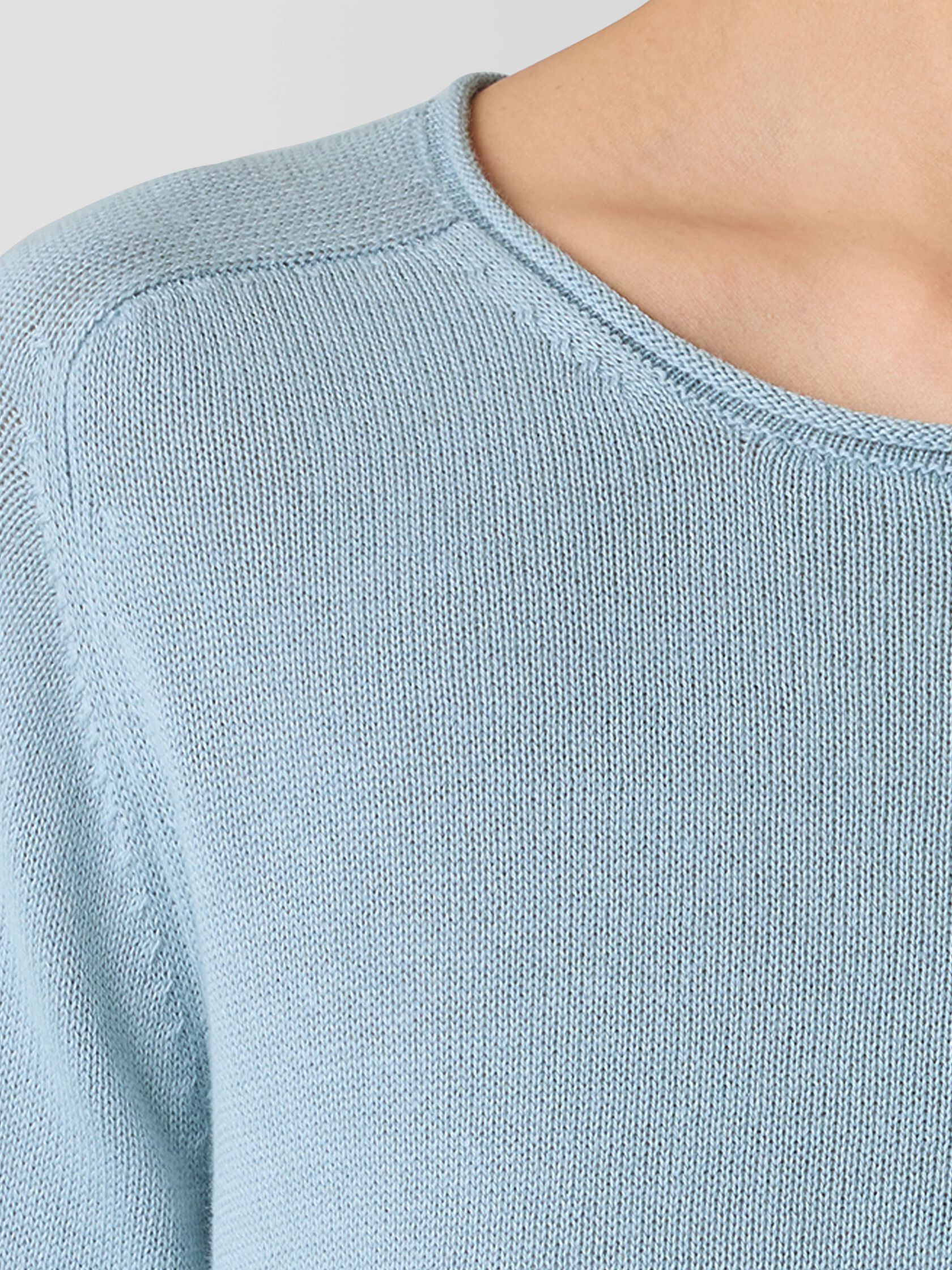 Peruvian Cotton Blend Crew Neck Top