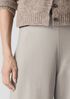 Felted Wool Jersey Wide-Leg Long Pant in Regenerative Wool