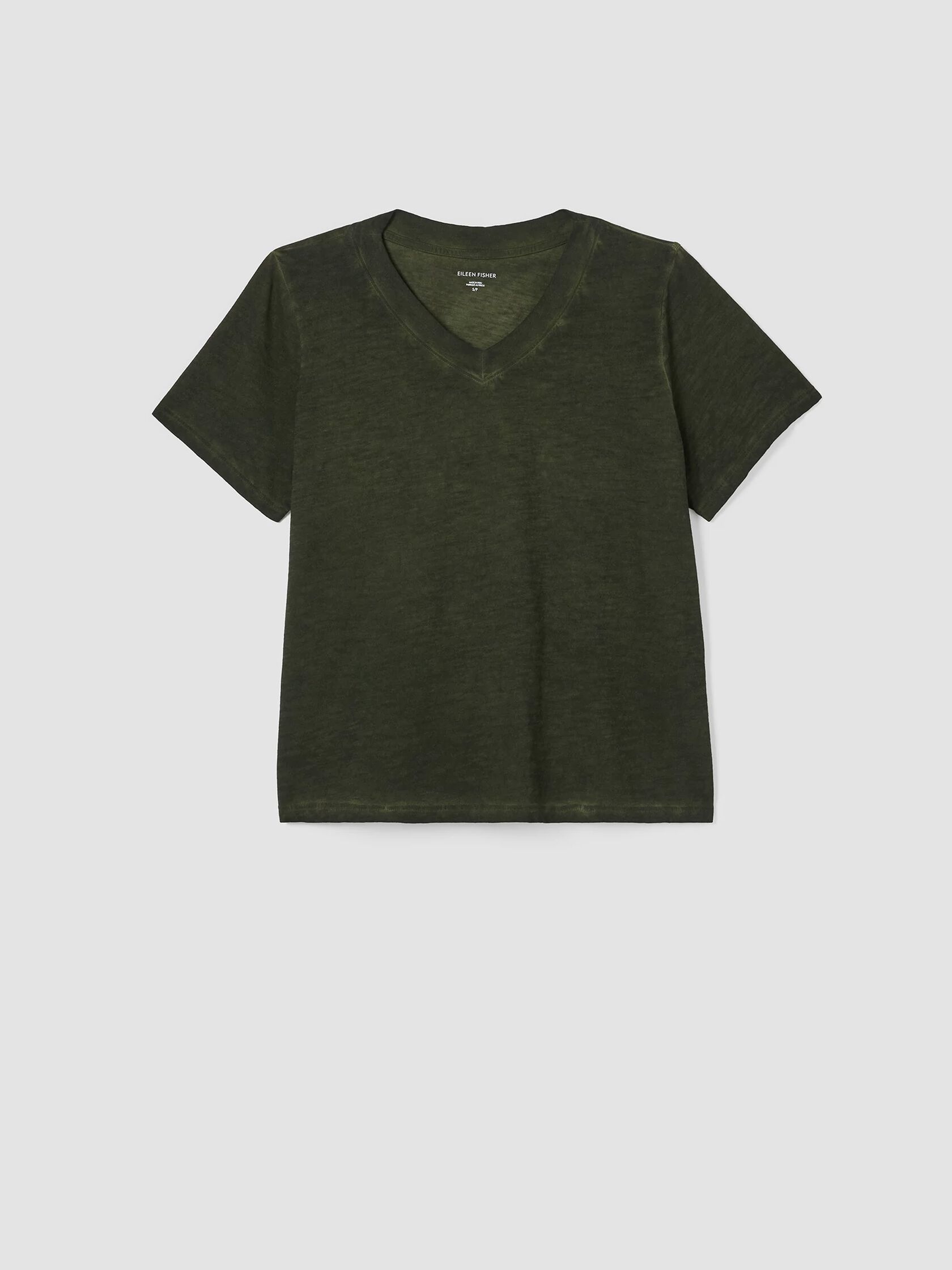 Organic Cotton Hazy Slub V-Neck Tee