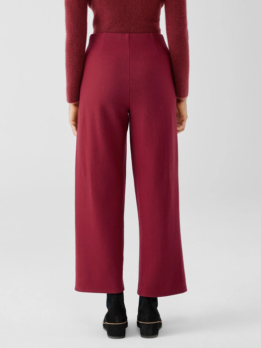 Boiled Wool Jersey Wide-Leg Pant