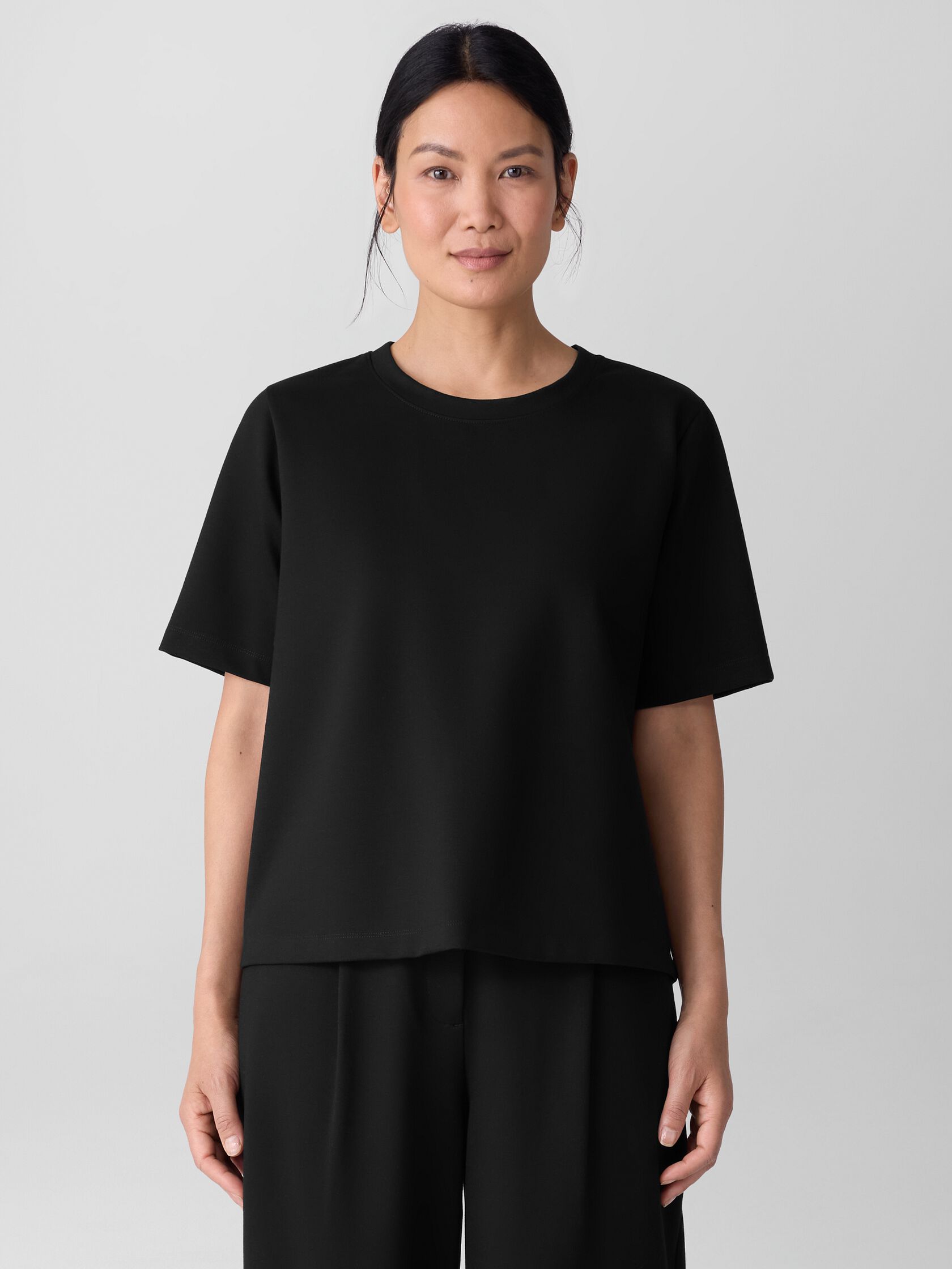 Lightweight Ponte Crew Neck Tee