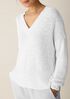 Organic Linen Cotton Slub V-Neck Top