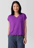Organic Linen Jersey V-Neck Tee