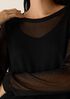Gossamer Viscose Wedge Crew Neck Top