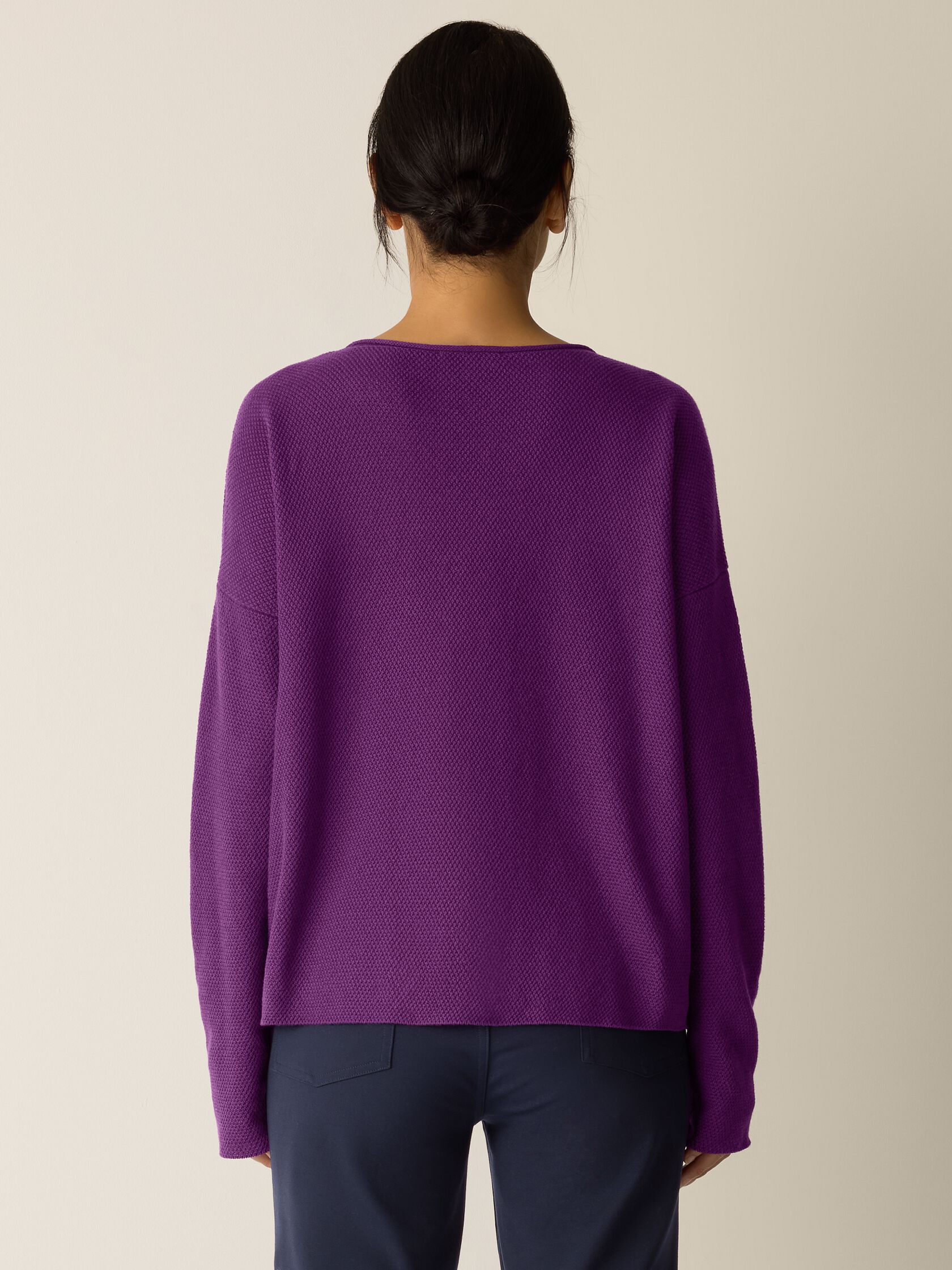 Peruvian Cotton Blend Jewel Neck Top