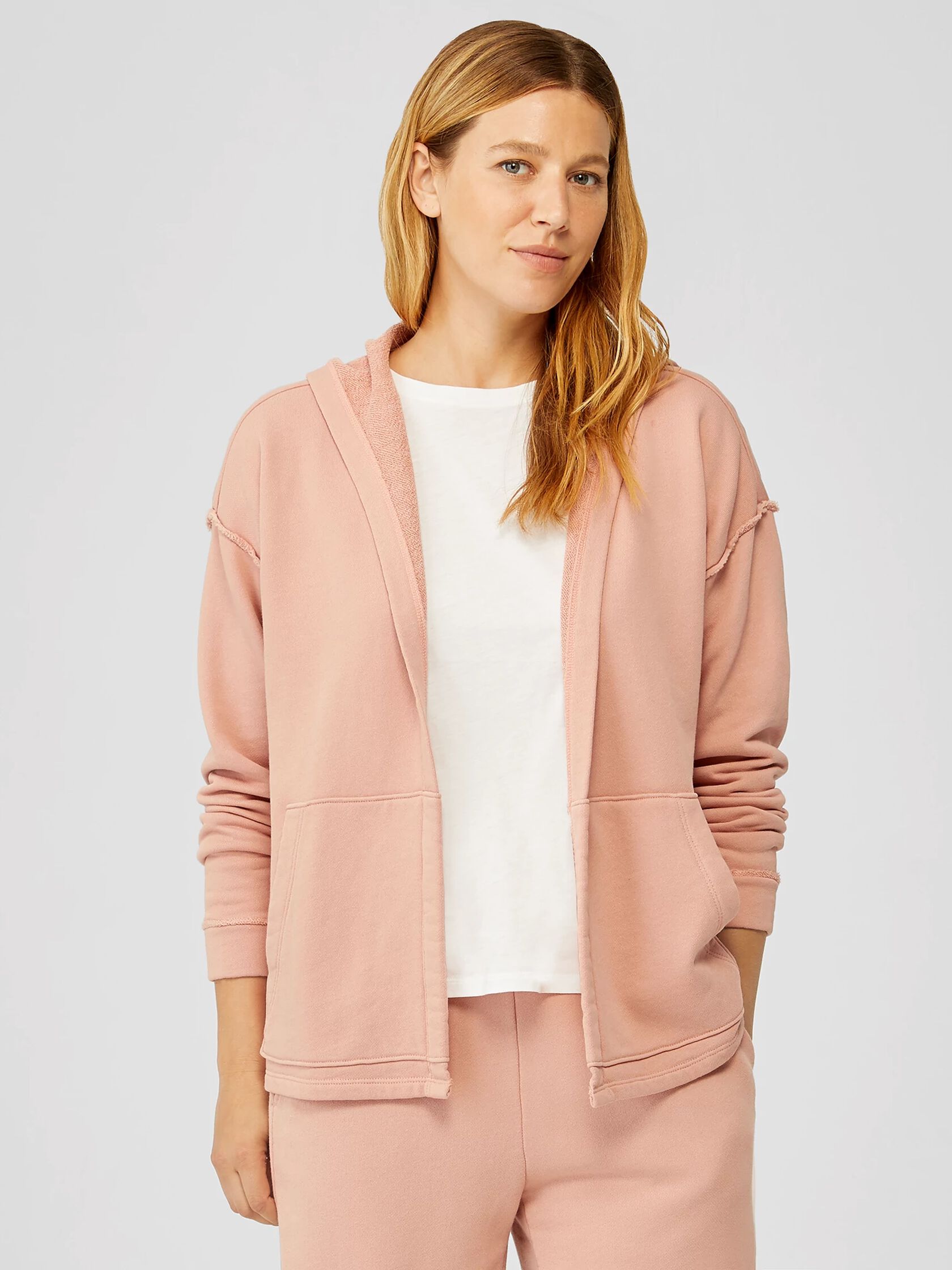 Organic Cotton French Terry Hooded Jacket