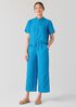 Washed Organic Linen D&eacute;lav&eacute; Wide-Leg Pant