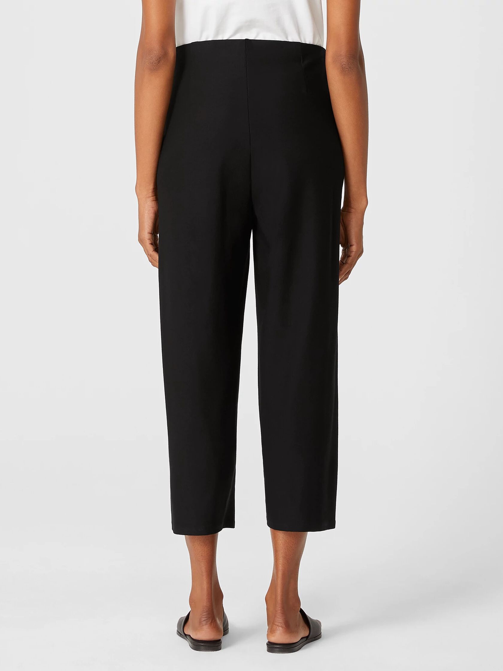 Washable Stretch Crepe Straight Pant