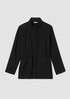Cotton Hemp Stretch Stand Collar Jacket