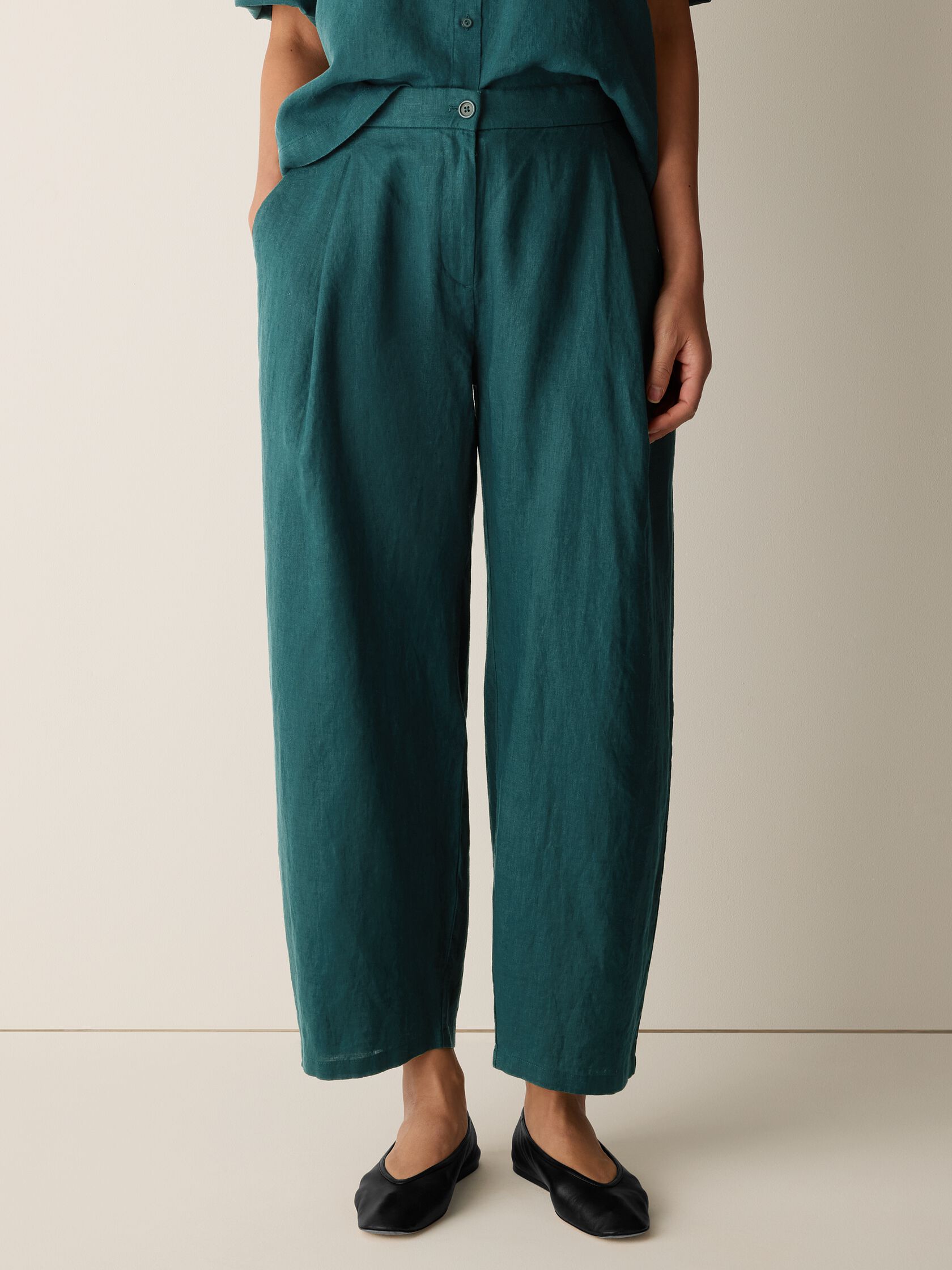 Organic Linen Curved Trouser