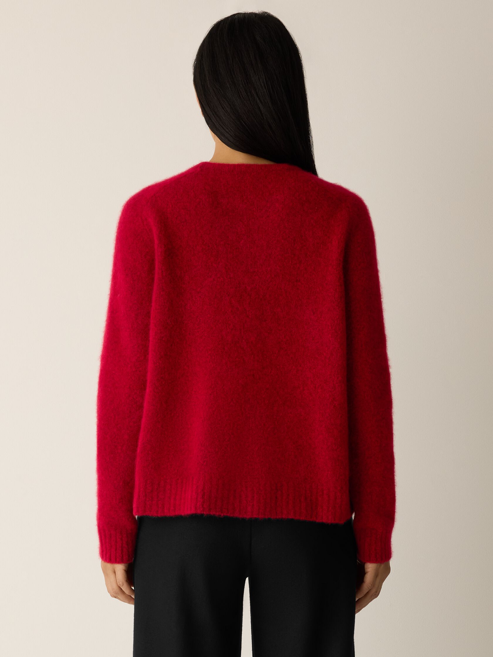 Cashmere Silk Boucle Bliss Crew Neck Top