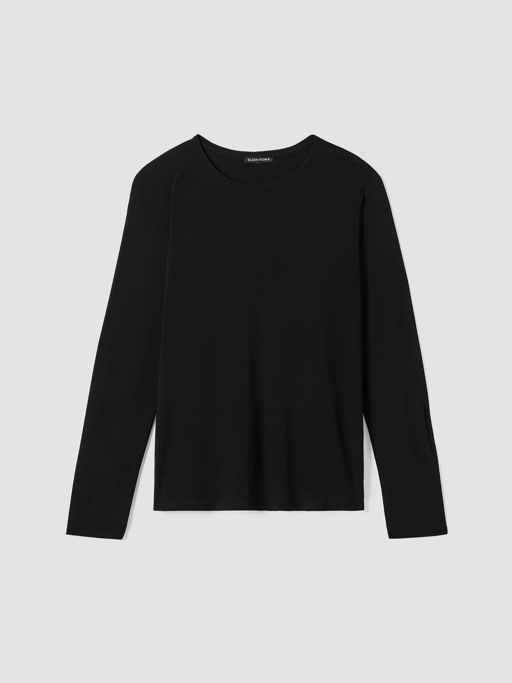 Stretch Silk Jersey Crew Neck Top