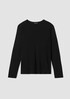 Stretch Silk Jersey Crew Neck Top