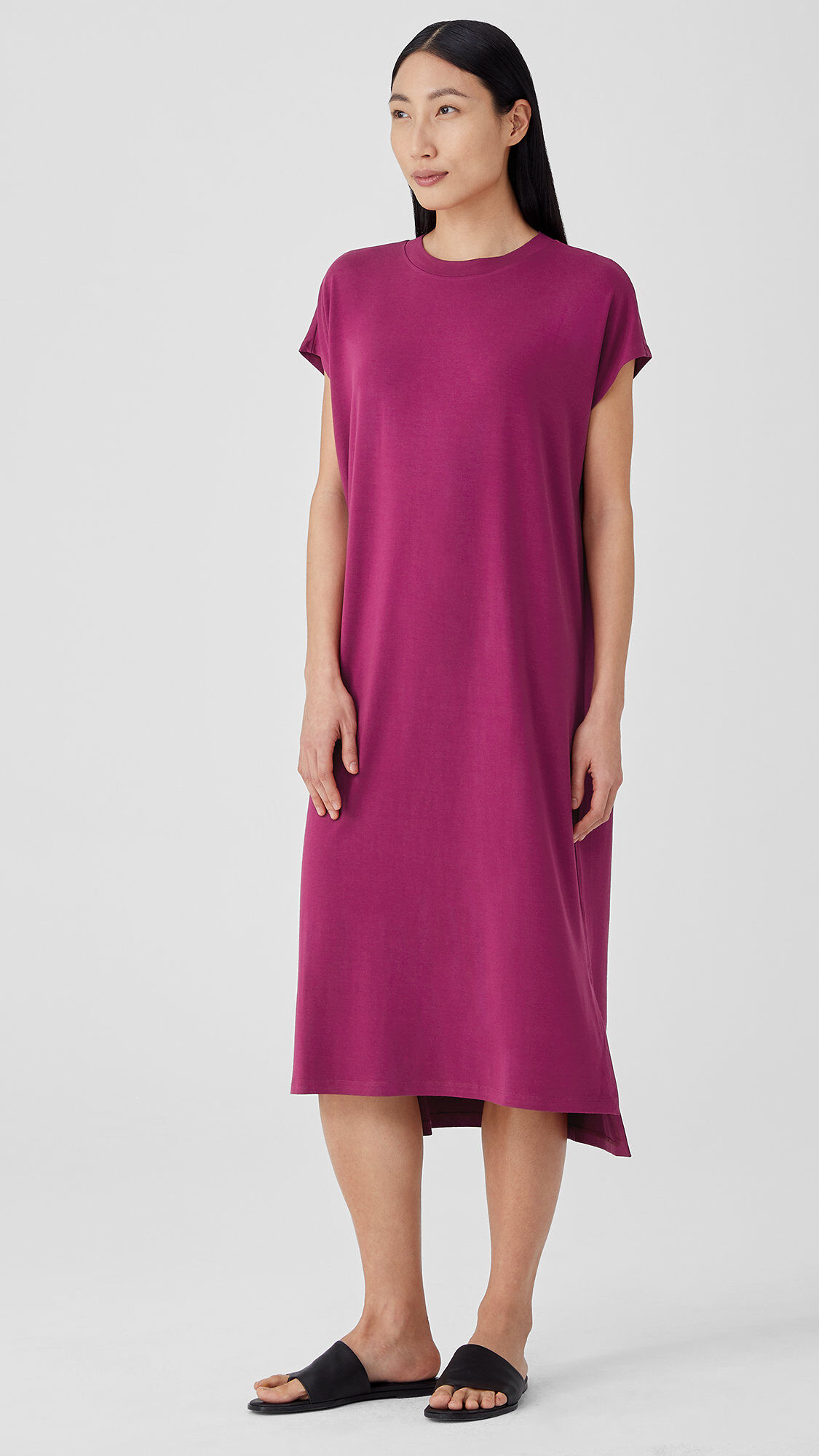 jersey top maxi dress AKIRA City Girl Layered Jersey Maxi Dress | Black