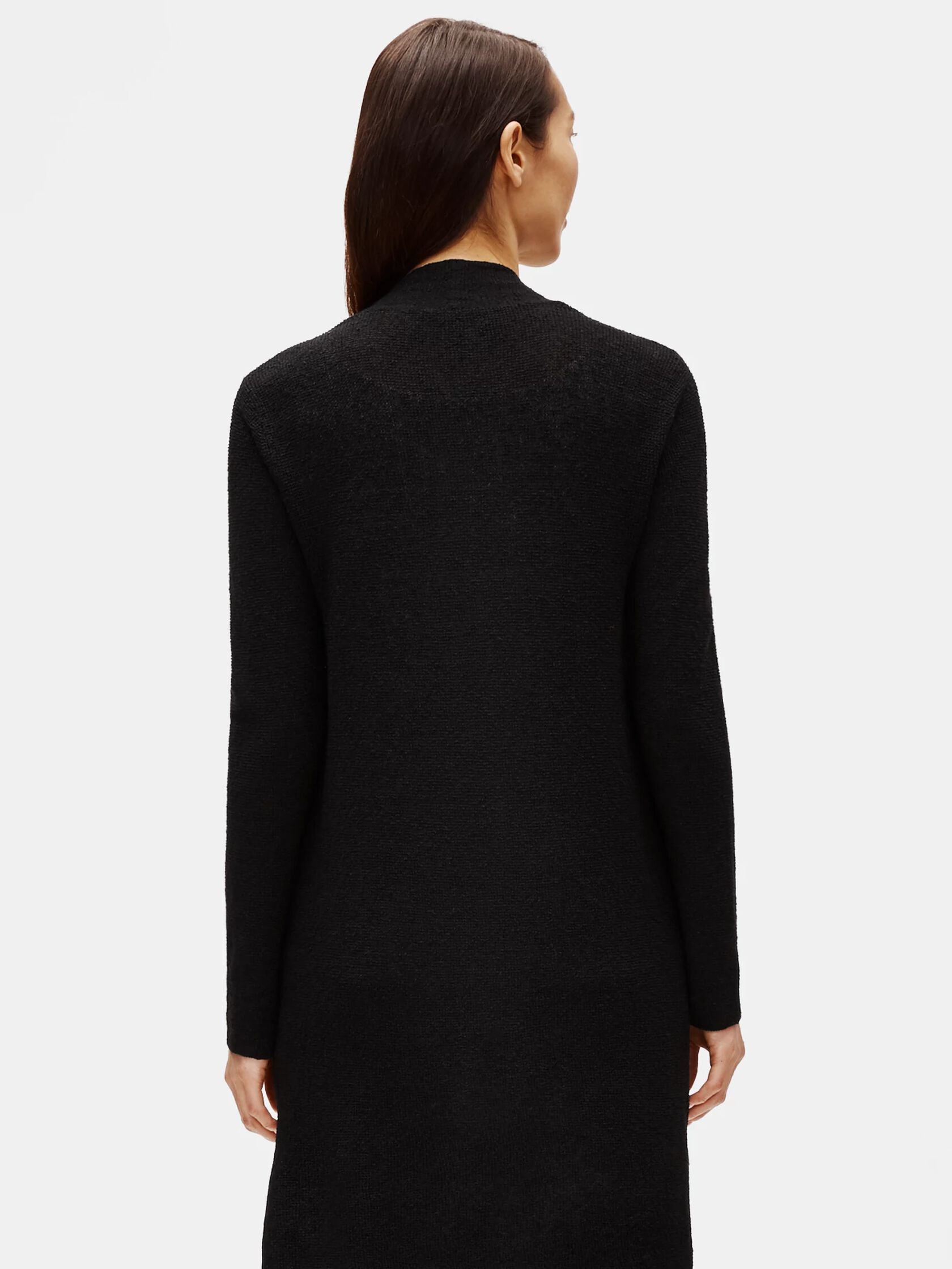 Organic Linen Crepe Stretch Long Cardigan