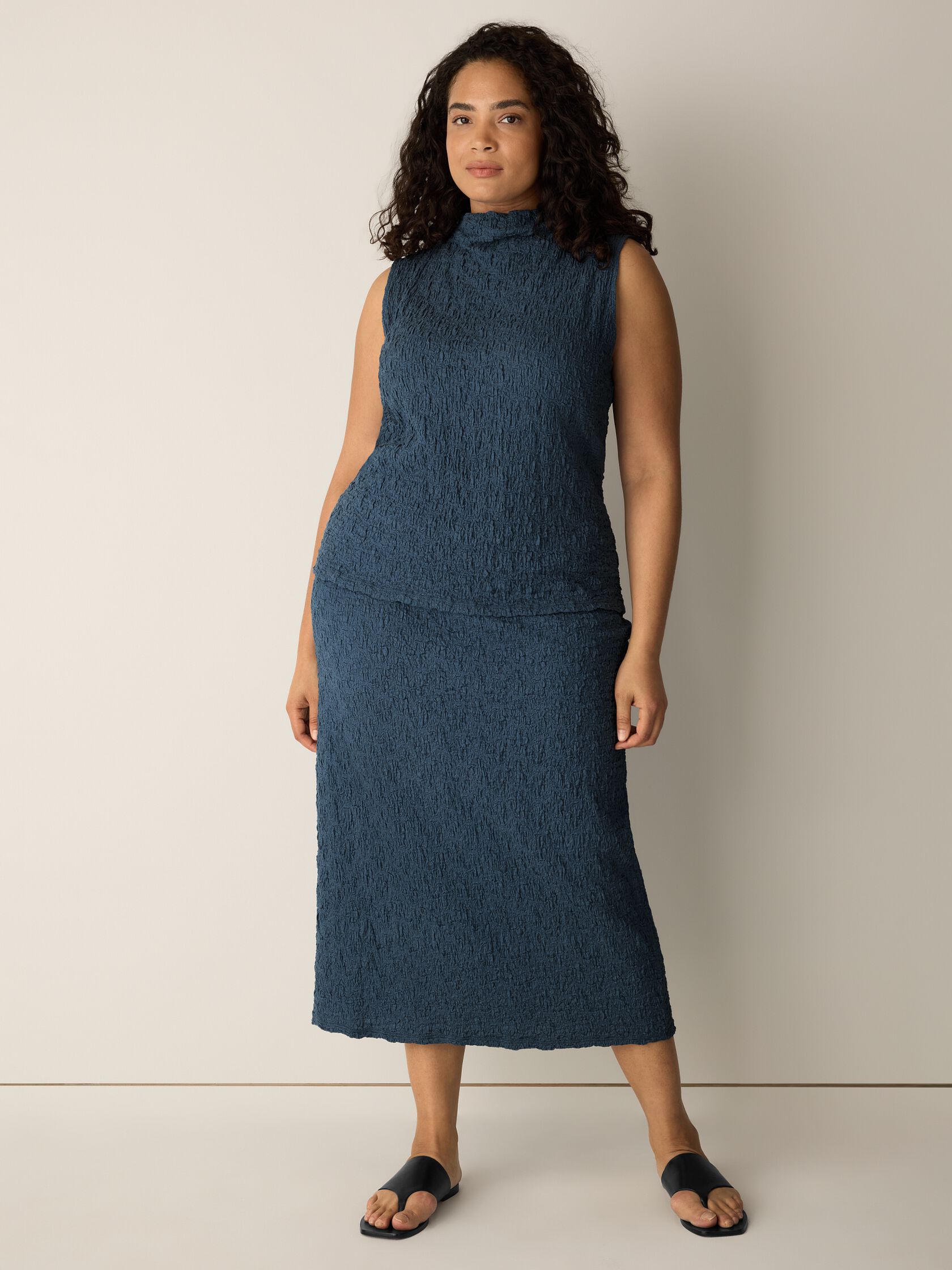 Bubble Jacquard Pencil Skirt