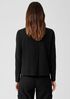 Organic Cotton Slub Jersey Mock Neck Top