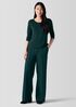 Stretch Silk Jersey Scoop Neck Top