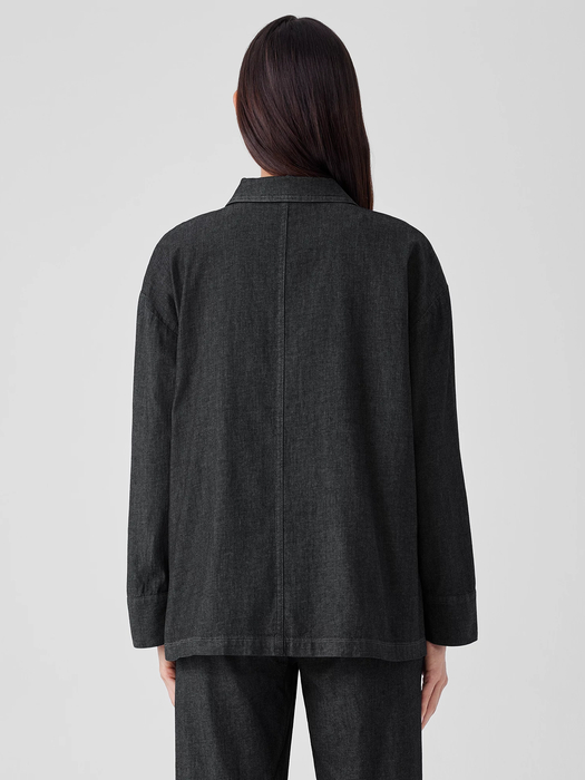 Airy Organic Cotton Twill Shirt Jacket