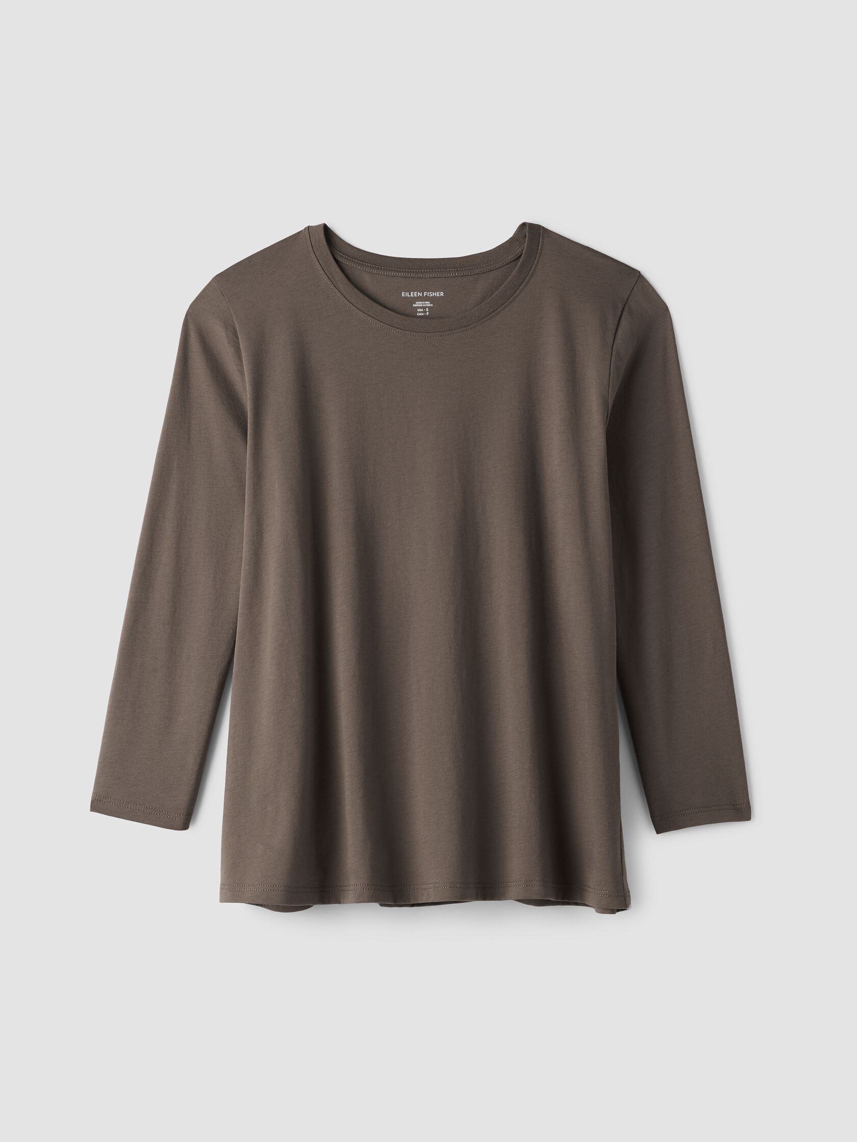 Organic Pima Cotton Jersey 3/4-Sleeve Tee