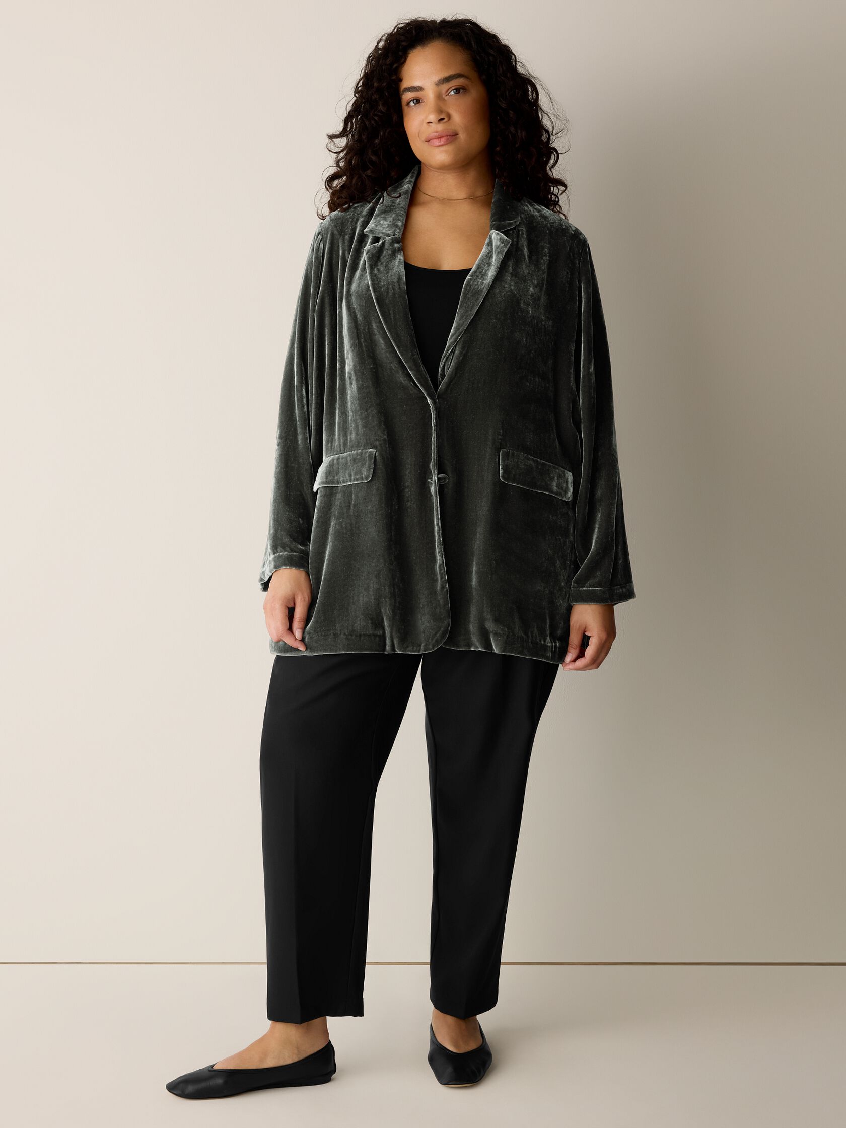 Velvet Long Blazer