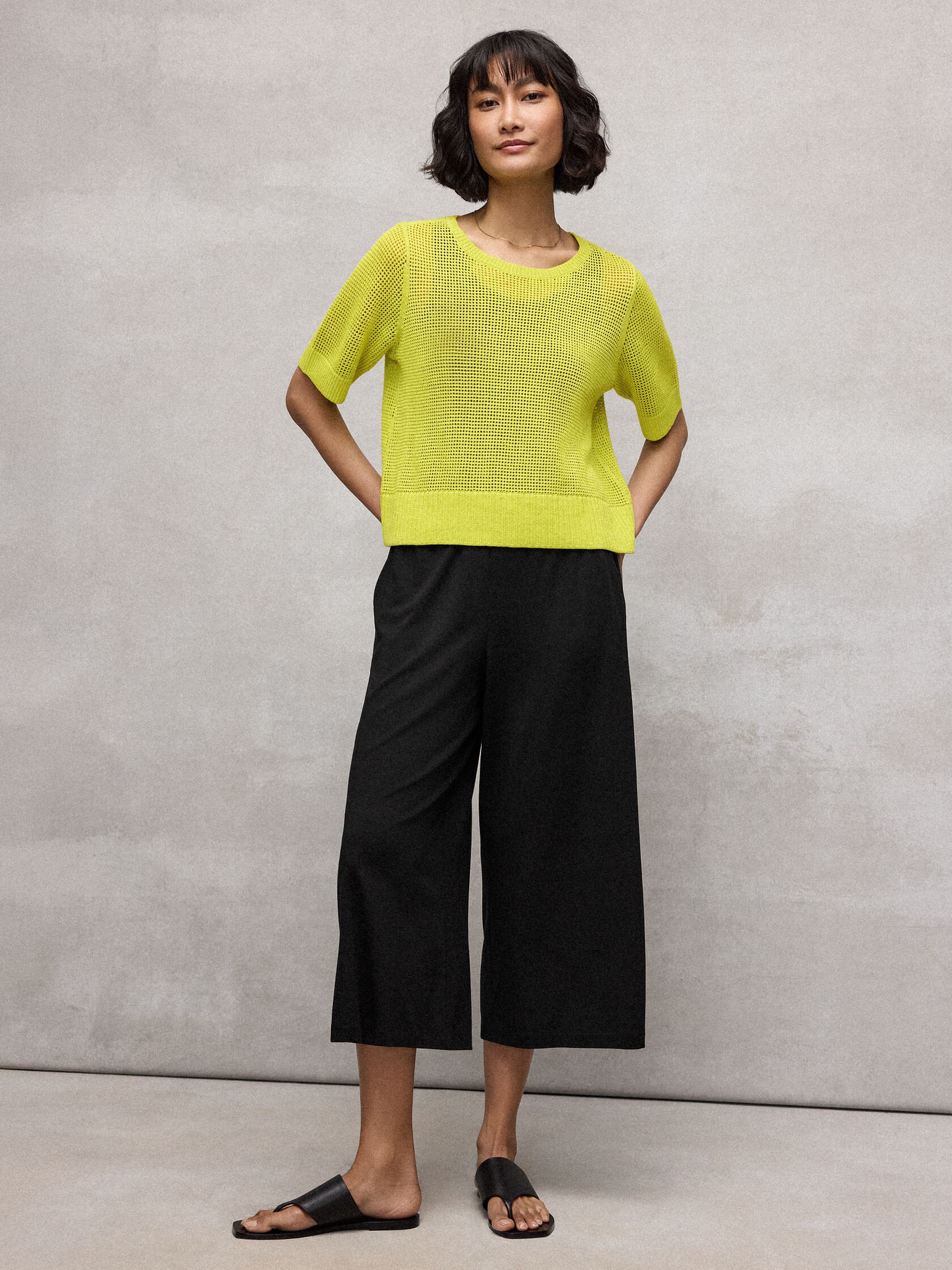 Organic Linen Cotton Round Neck Top