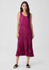 Crushed Silk Tiered Dress