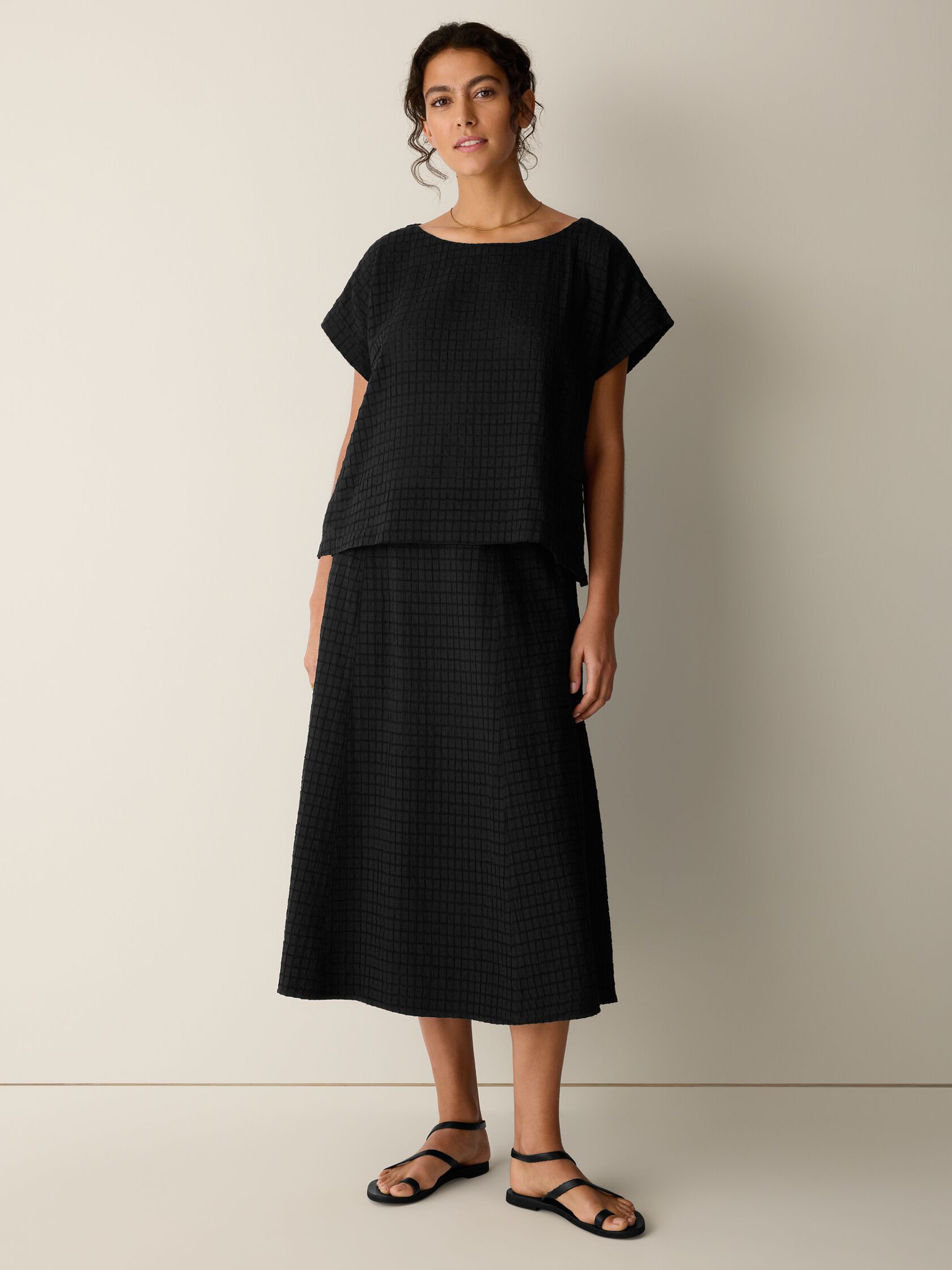 Organic Cotton Voile Box Skirt