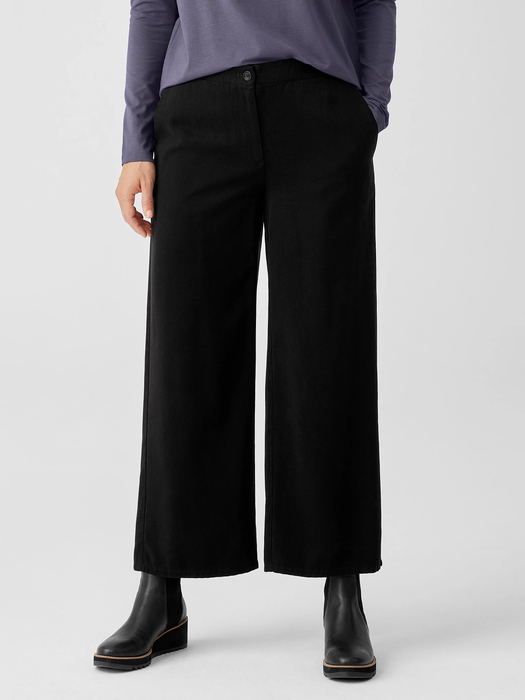 Soft Twill Wide-Leg Pant