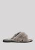 Cross Shearling Slipper