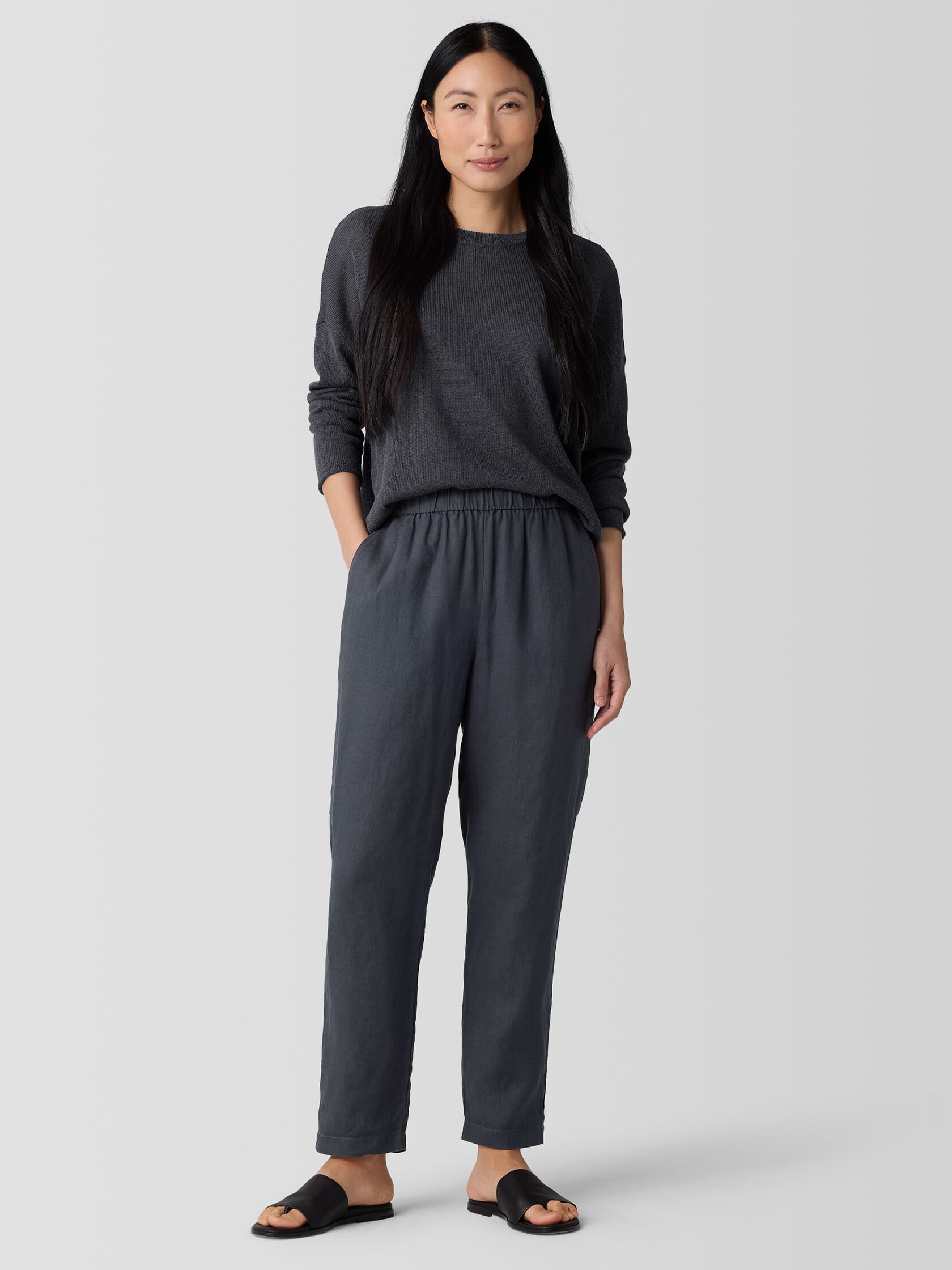 Organic Linen Tapered Pant