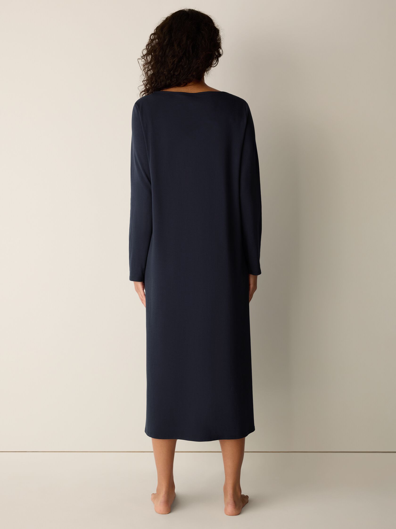 Organic Cotton Interlock Bateau Neck Sleep Dress