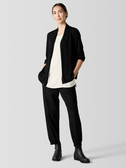 Fine Merino Cardigan in Regenerative Wool