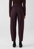 Boiled Wool Jersey Pleated Lantern Pant