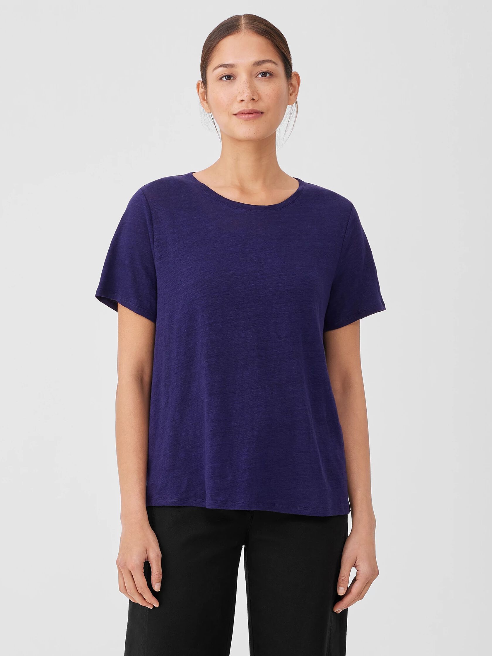 Organic Linen Jersey Crew Neck Tee