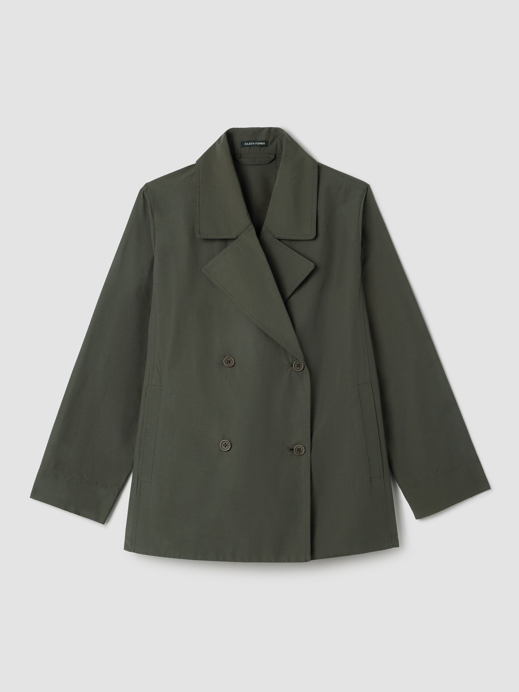 Light Cotton Nylon Short Trench Coat