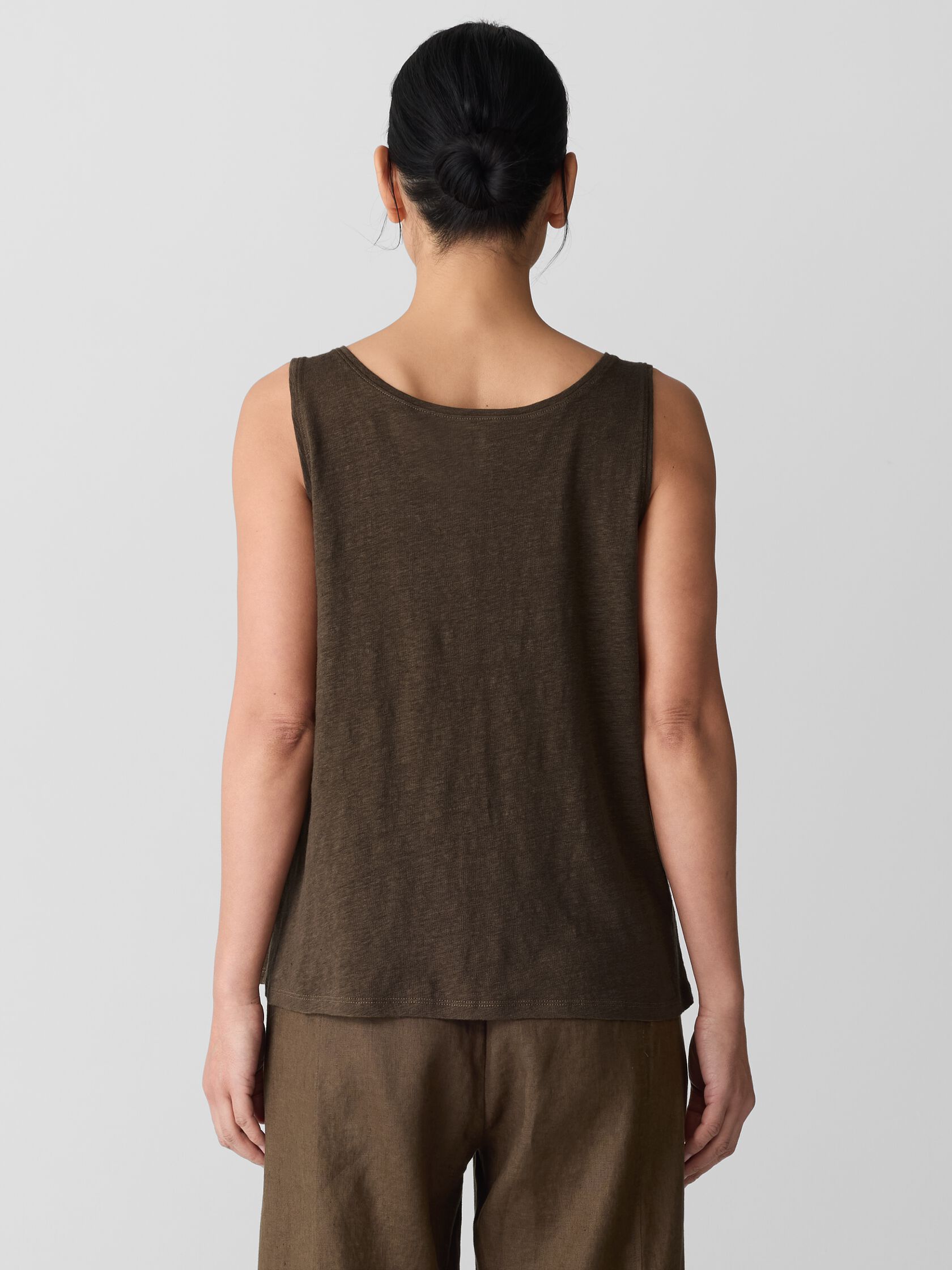 Organic Linen Jersey Scoop Neck Tank