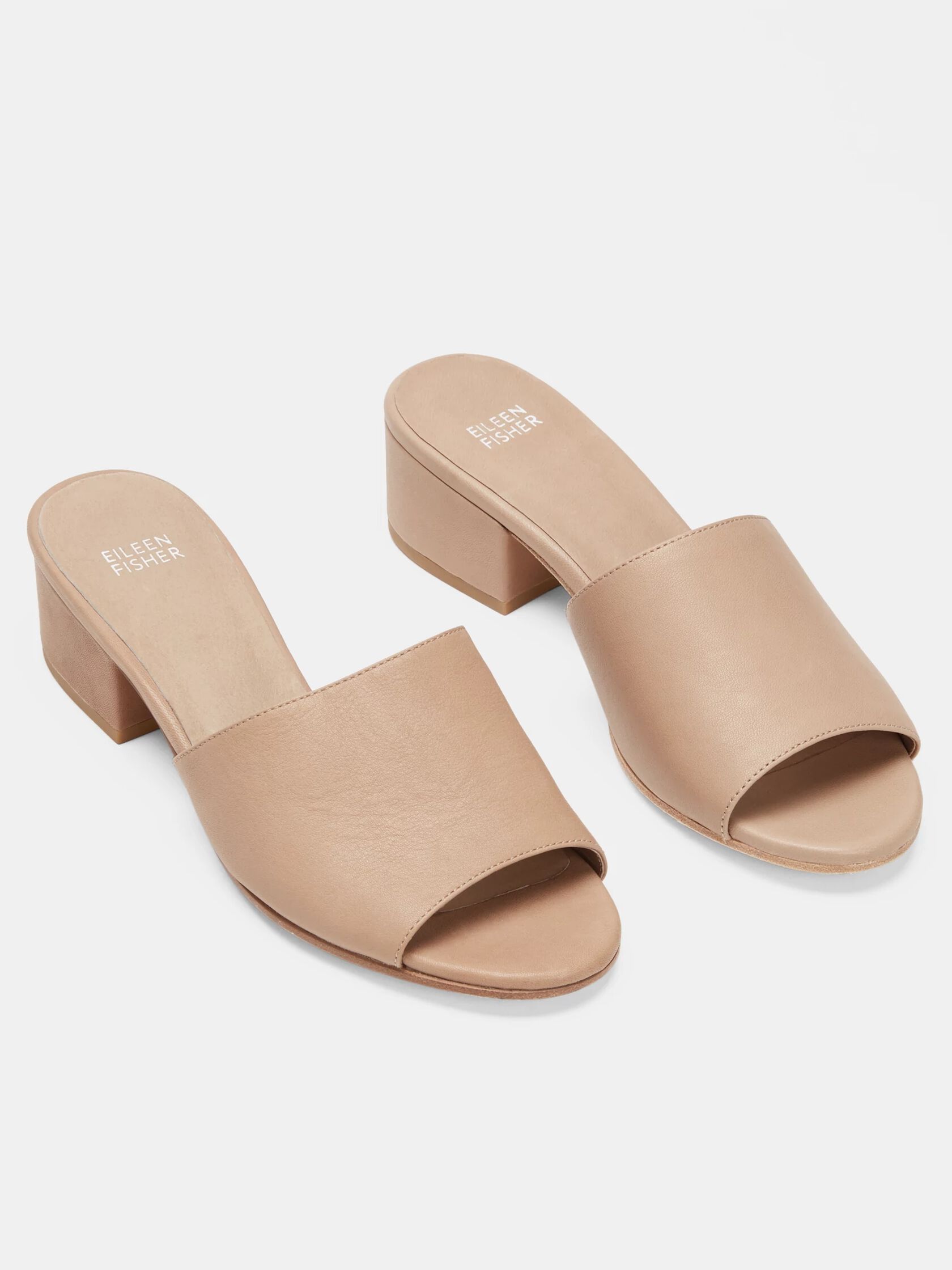 Tea Leather Slide Sandal