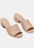 Tea Leather Slide Sandal