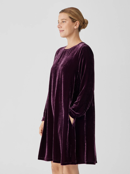 Velvet Crew Neck Dress