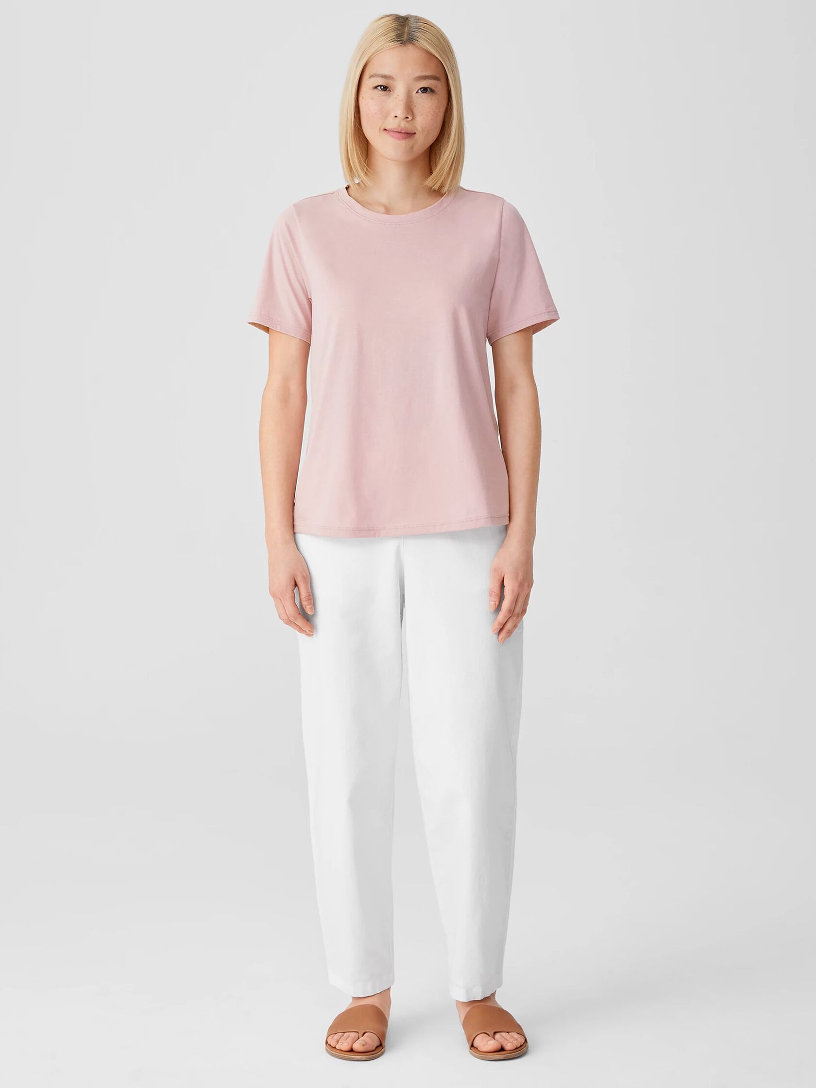Organic Pima Cotton Jersey Round Neck Tee