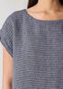 Puckered Organic Linen Ballet Neck Top